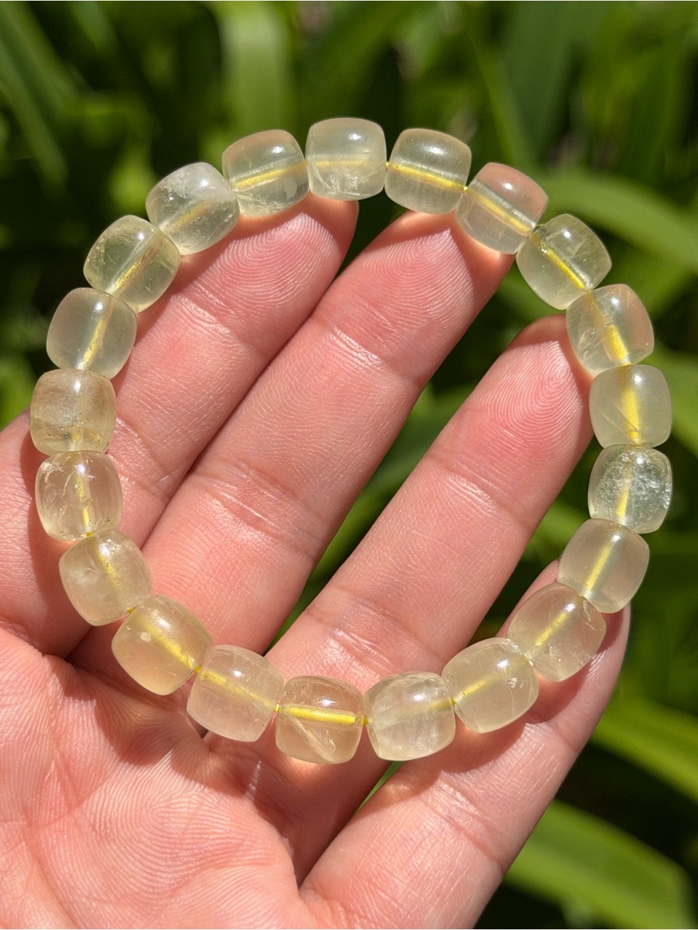 9mm stretchable lemon quartz bracelet 1774‎